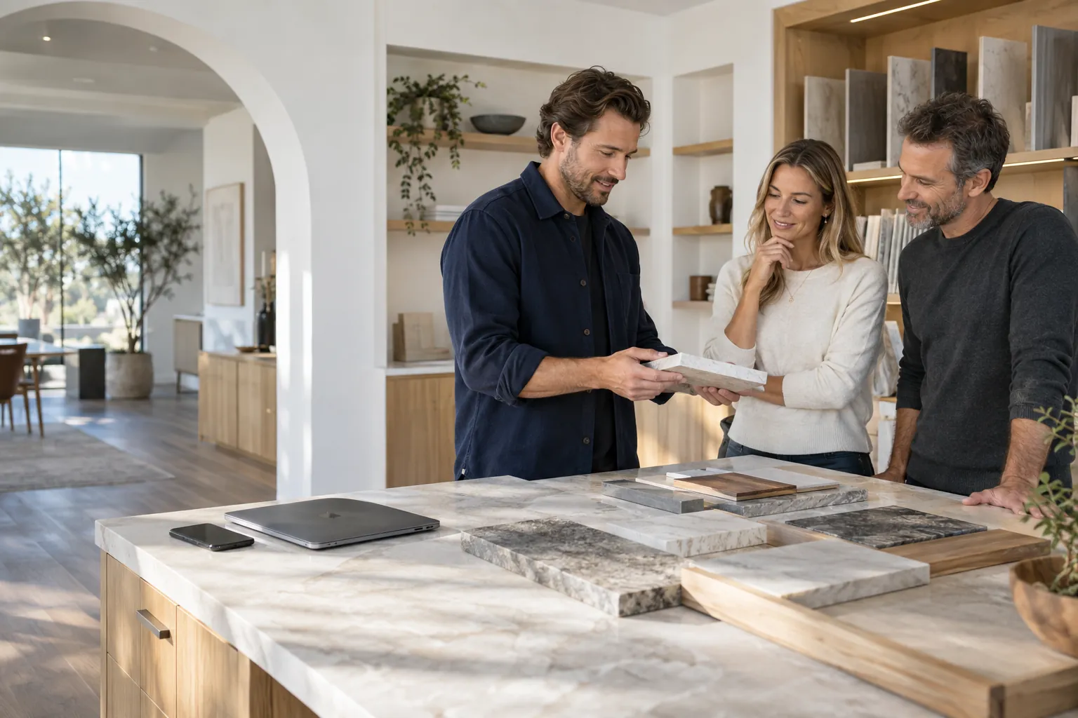 A remodeling business owner focused on customers and their project